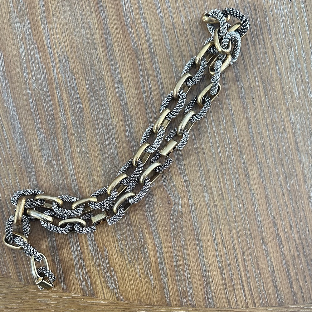 Gold and Silver Chain Necklace